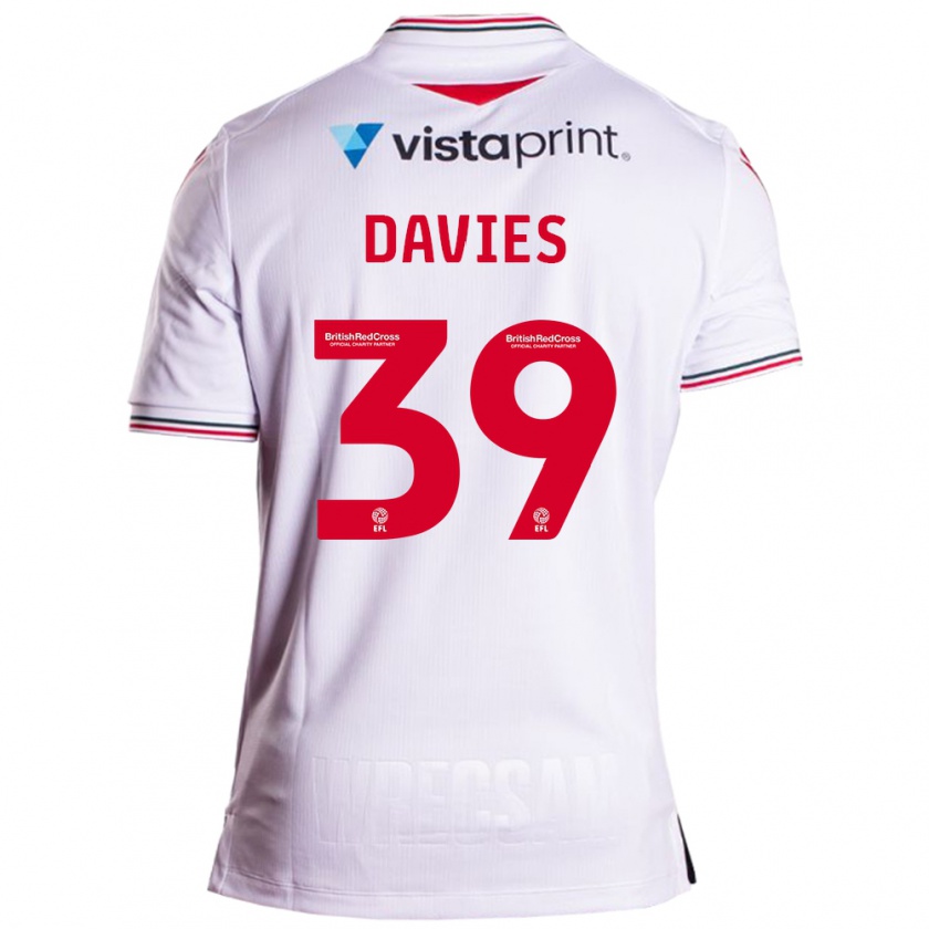 Kandiny Gyermek Daniel Davies #39 Fehér Idegenbeli Jersey 2023/24 Mez Póló Ing