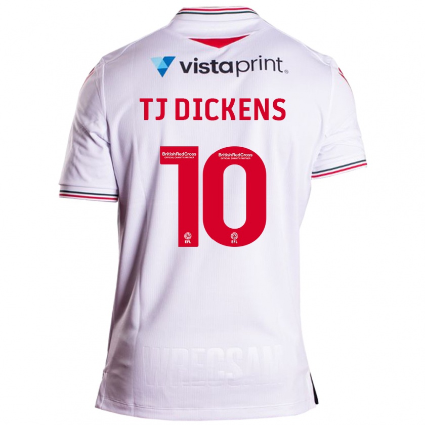 Kandiny Gyermek Tonicha Tj Dickens #10 Fehér Idegenbeli Jersey 2023/24 Mez Póló Ing