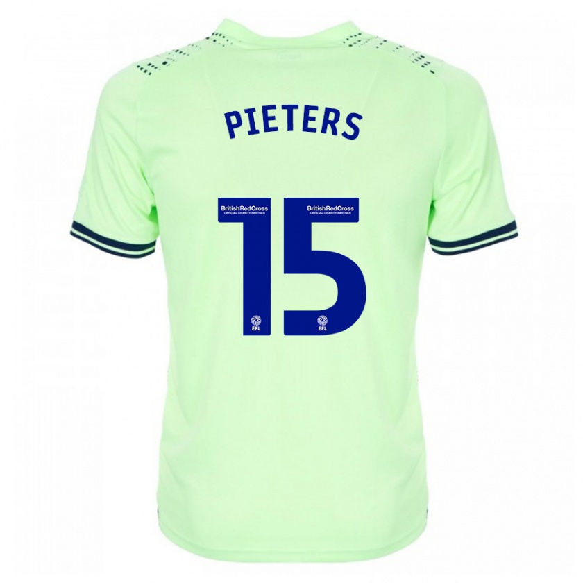 Kandiny Gyermek Erik Pieters #15 Haditengerészet Idegenbeli Jersey 2023/24 Mez Póló Ing