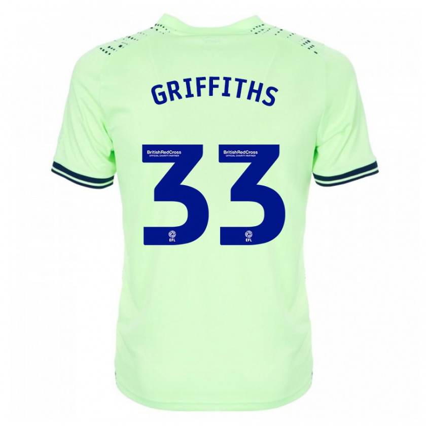 Kandiny Gyermek Josh Griffiths #33 Haditengerészet Idegenbeli Jersey 2023/24 Mez Póló Ing