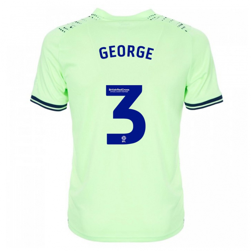 Kandiny Gyermek Hannah George #3 Haditengerészet Idegenbeli Jersey 2023/24 Mez Póló Ing