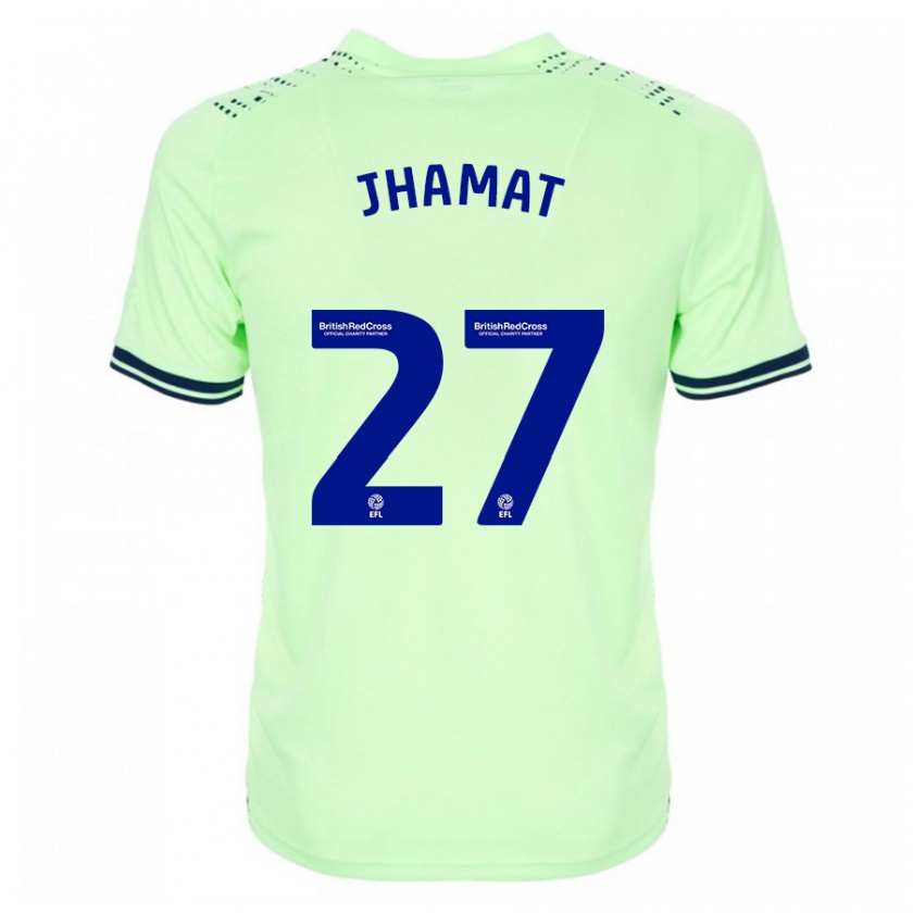 Kandiny Gyermek Simran Jhamat #27 Haditengerészet Idegenbeli Jersey 2023/24 Mez Póló Ing