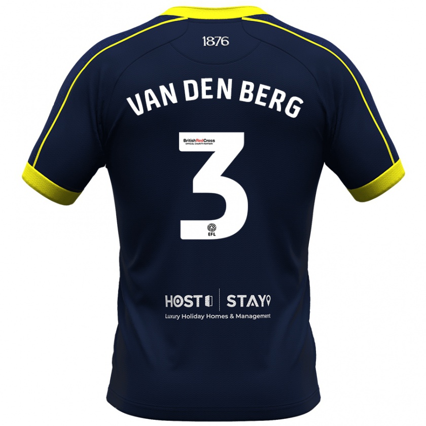 Kandiny Gyermek Rav Van Den Berg #3 Haditengerészet Idegenbeli Jersey 2023/24 Mez Póló Ing