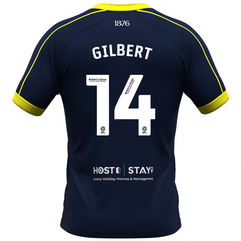 Kandiny Gyermek Alex Gilbert #14 Haditengerészet Idegenbeli Jersey 2023/24 Mez Póló Ing