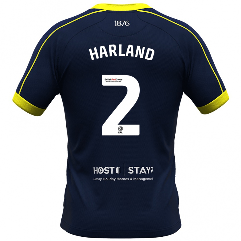 Kandiny Gyermek Jane Harland #2 Haditengerészet Idegenbeli Jersey 2023/24 Mez Póló Ing