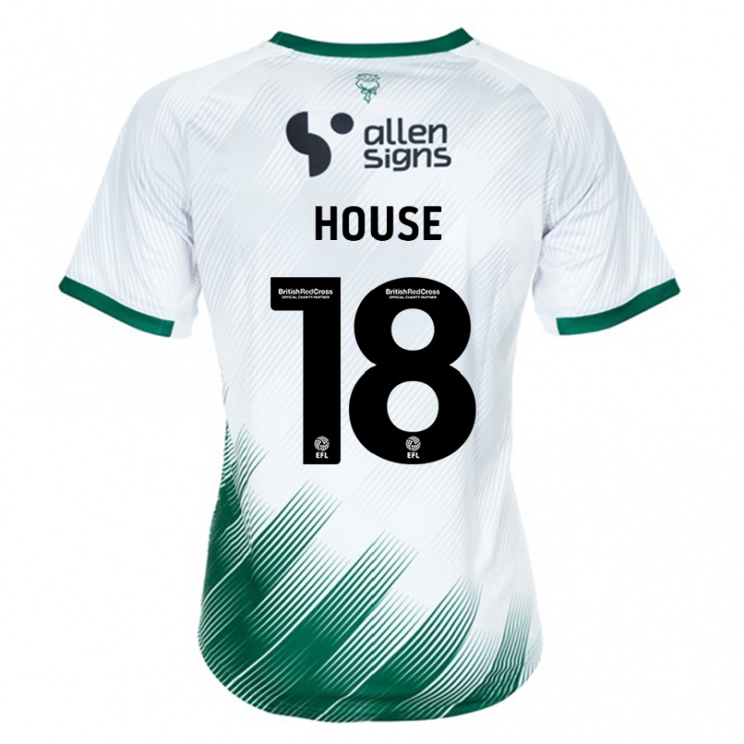 Kandiny Gyermek Ben House #18 Fehér Idegenbeli Jersey 2023/24 Mez Póló Ing