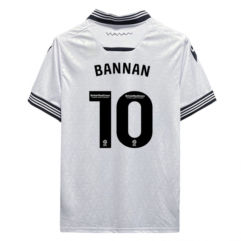 Kandiny Gyermek Barry Bannan #10 Fehér Idegenbeli Jersey 2023/24 Mez Póló Ing