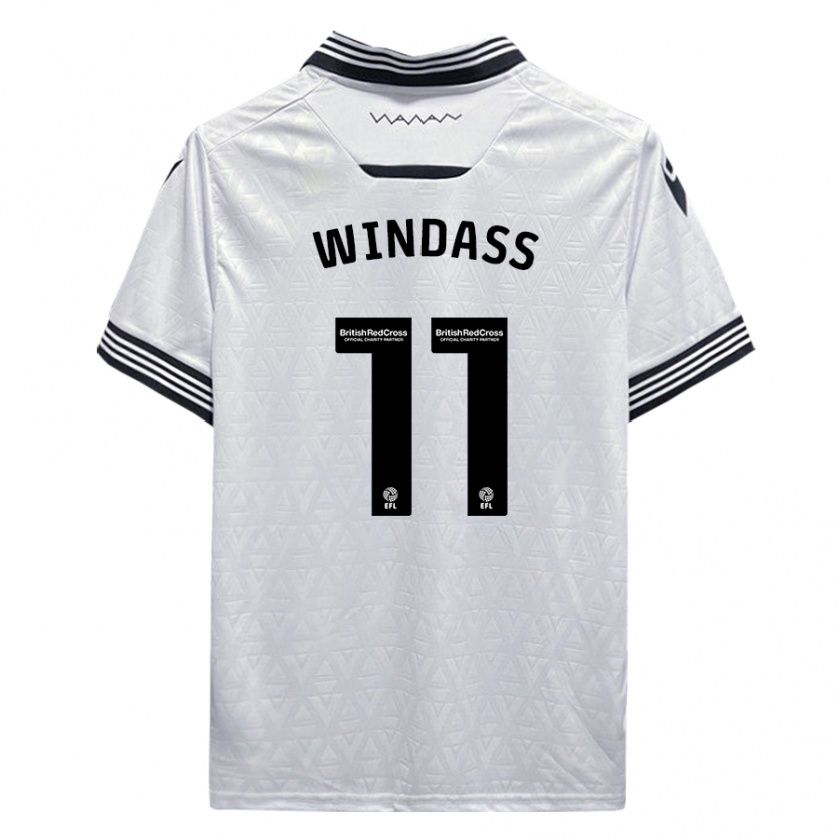 Kandiny Gyermek Josh Windass #11 Fehér Idegenbeli Jersey 2023/24 Mez Póló Ing