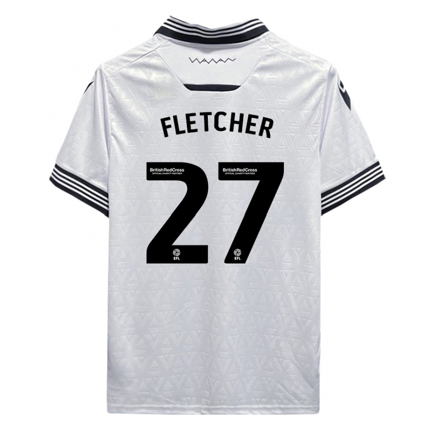 Kandiny Gyermek Ashley Fletcher #27 Fehér Idegenbeli Jersey 2023/24 Mez Póló Ing