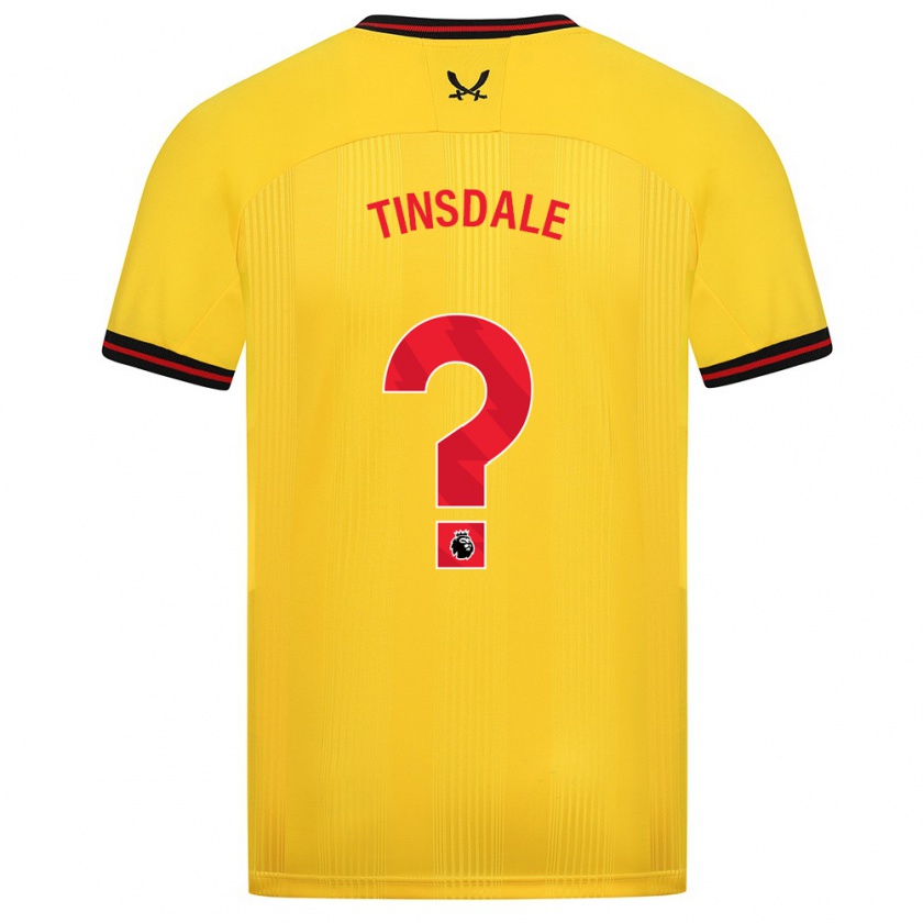 Kandiny Gyermek Jay Tinsdale #0 Sárga Idegenbeli Jersey 2023/24 Mez Póló Ing