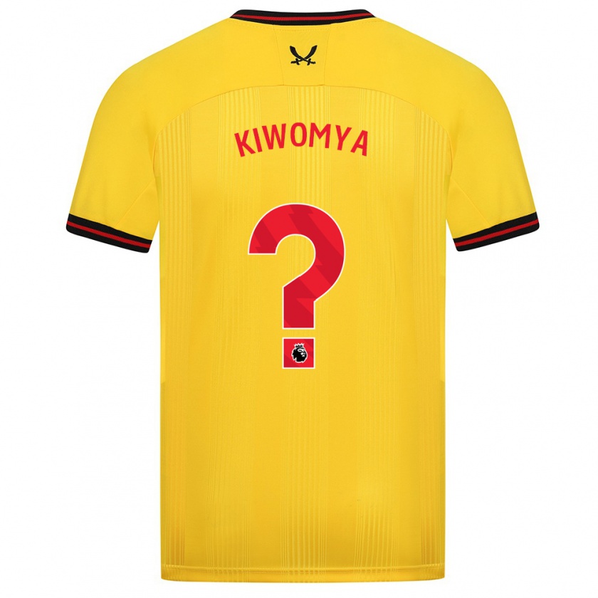 Kandiny Gyermek Noah Kiwomya #0 Sárga Idegenbeli Jersey 2023/24 Mez Póló Ing