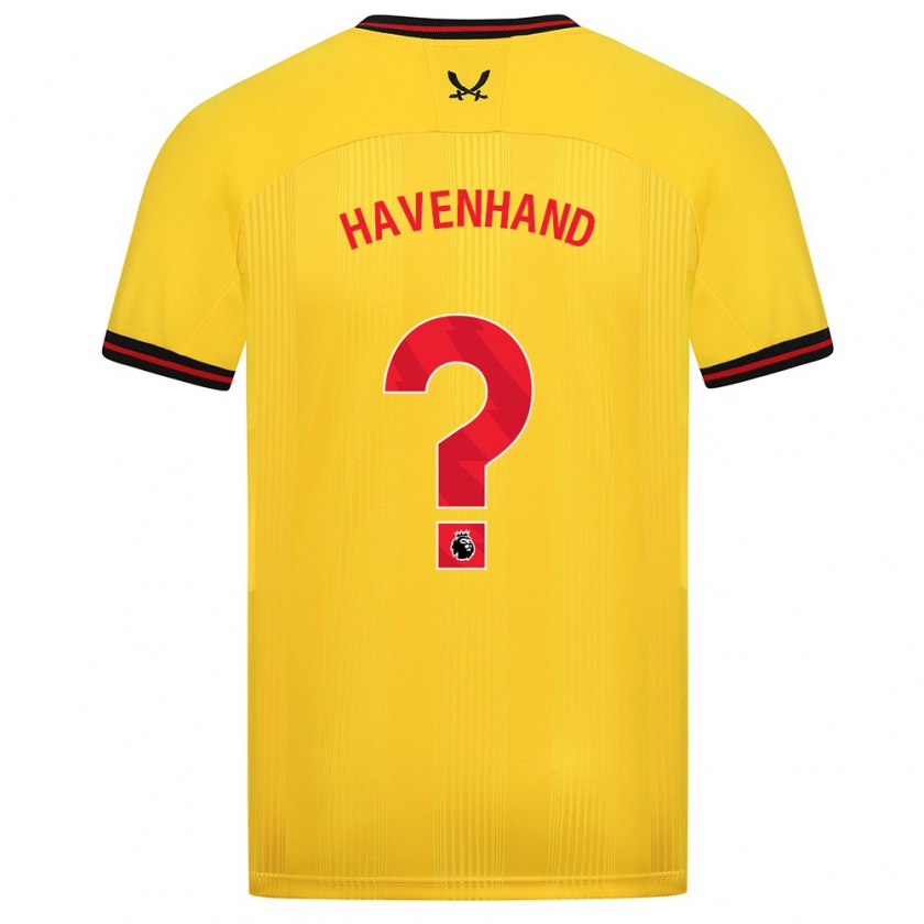 Kandiny Gyermek Kurtis Havenhand #0 Sárga Idegenbeli Jersey 2023/24 Mez Póló Ing