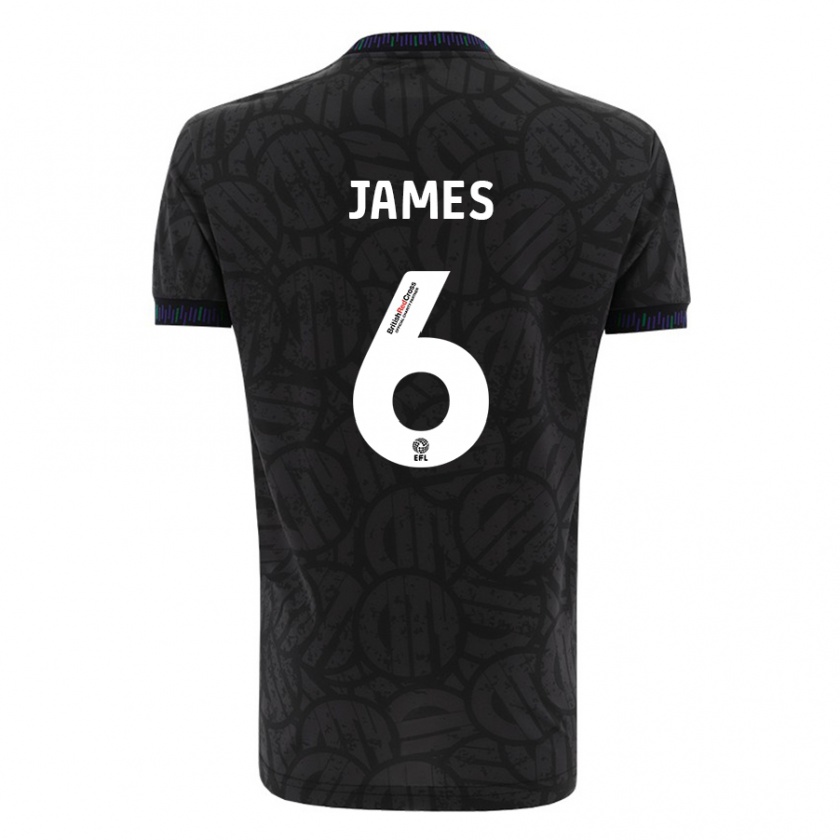 Kandiny Gyermek Matty James #6 Fekete Idegenbeli Jersey 2023/24 Mez Póló Ing