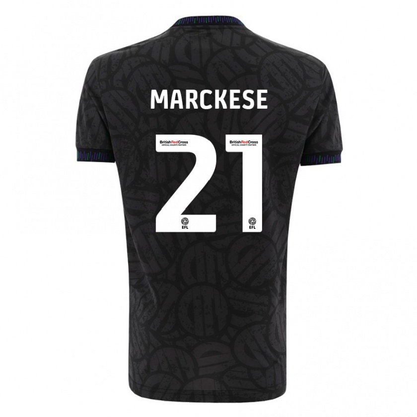 Kandiny Gyermek Kaylan Marckese #21 Fekete Idegenbeli Jersey 2023/24 Mez Póló Ing