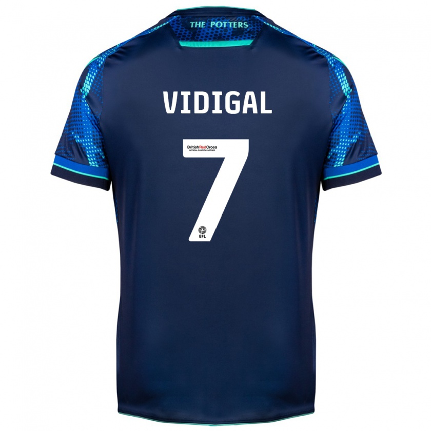 Kandiny Gyermek André Vidigal #7 Haditengerészet Idegenbeli Jersey 2023/24 Mez Póló Ing