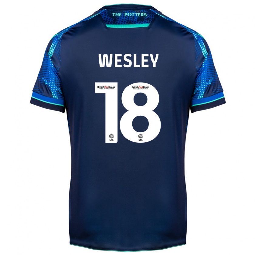 Kandiny Gyermek Wesley Moraes #18 Haditengerészet Idegenbeli Jersey 2023/24 Mez Póló Ing