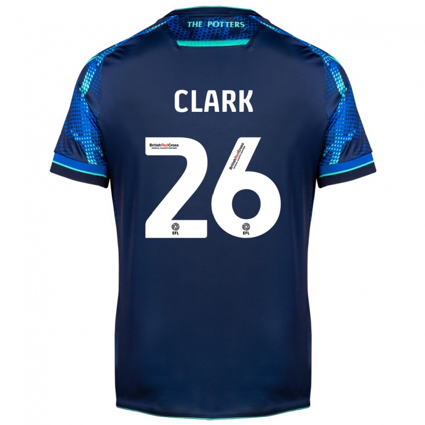 Kandiny Gyermek Ciaran Clark #26 Haditengerészet Idegenbeli Jersey 2023/24 Mez Póló Ing