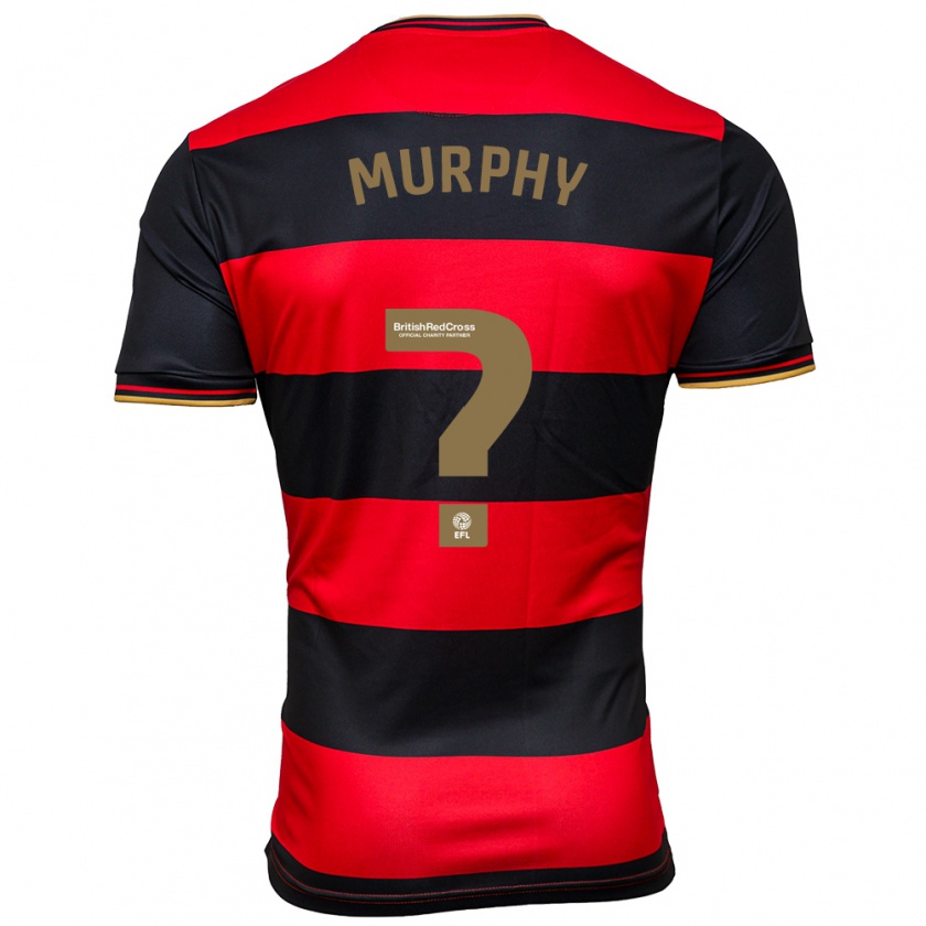 Kandiny Gyermek Harry Murphy #0 Fekete Piros Idegenbeli Jersey 2023/24 Mez Póló Ing