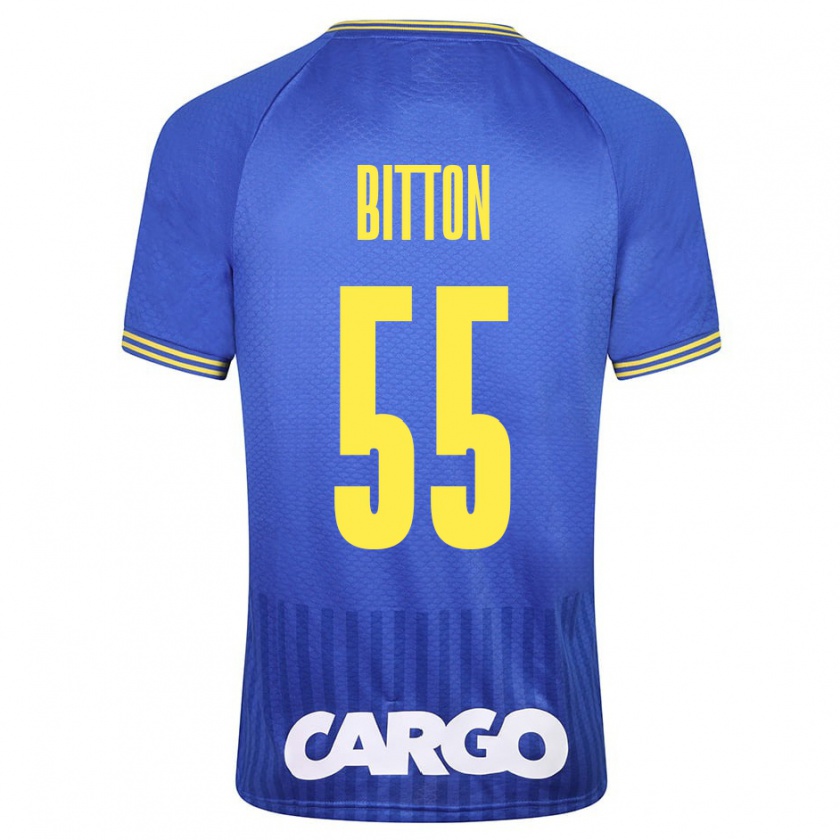 Kandiny Gyermek Nir Bitton #55 Kék Idegenbeli Jersey 2023/24 Mez Póló Ing