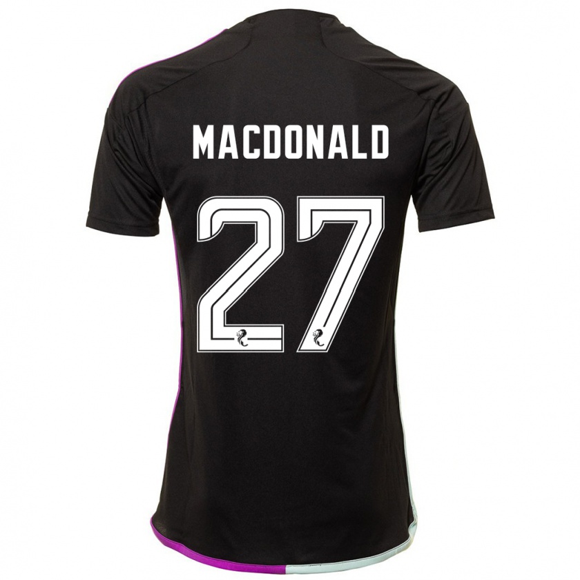 Kandiny Gyermek Angus Macdonald #27 Fekete Idegenbeli Jersey 2023/24 Mez Póló Ing