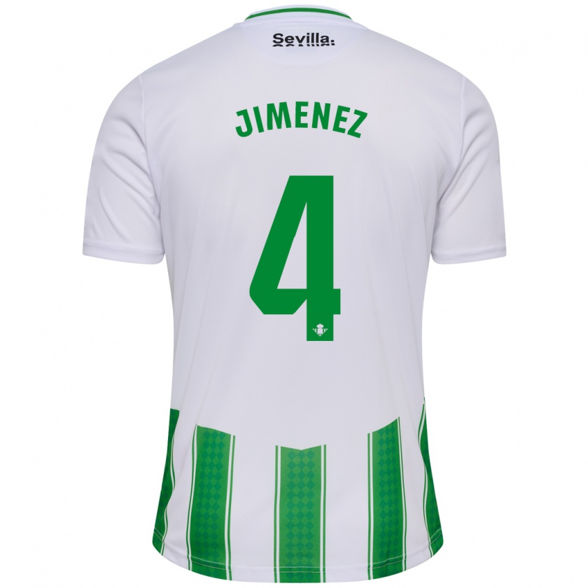 Kandiny Férfi María Jiménez Gutiérrez #4 Fehér Hazai Jersey 2023/24 Mez Póló Ing