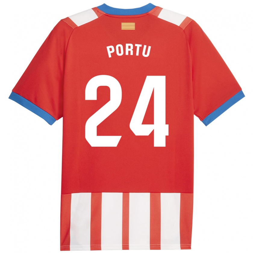 Kandiny Férfi Portu #24 Piros Fehér Hazai Jersey 2023/24 Mez Póló Ing