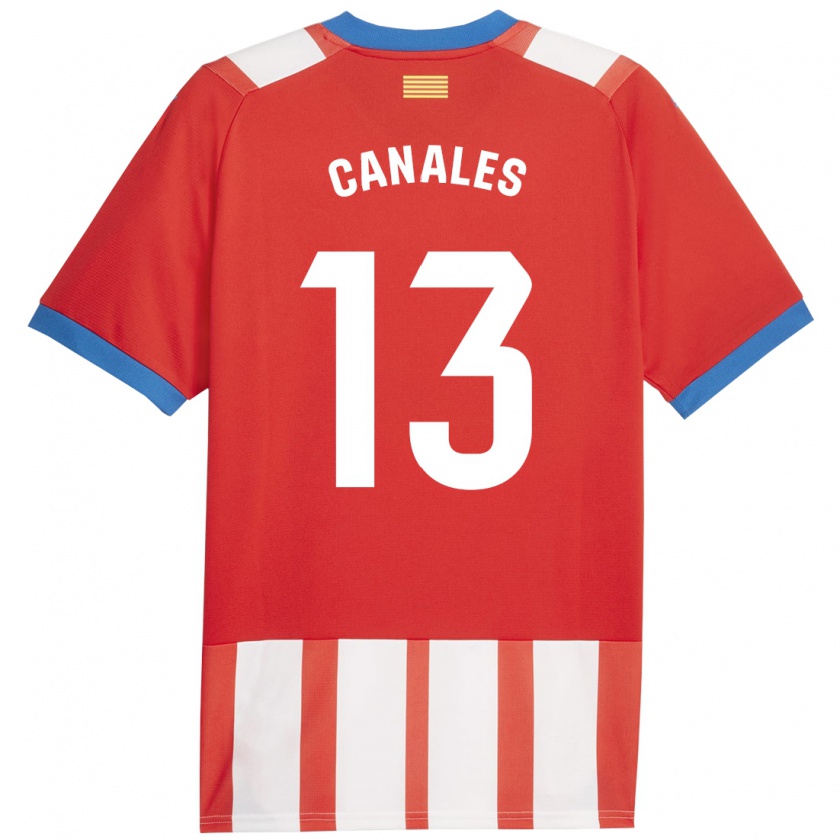 Kandiny Férfi Juanvi Canales #13 Piros Fehér Hazai Jersey 2023/24 Mez Póló Ing