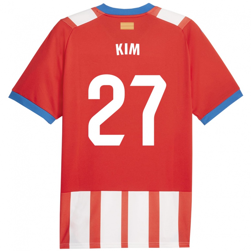 Kandiny Férfi Min-Su Kim #27 Piros Fehér Hazai Jersey 2023/24 Mez Póló Ing