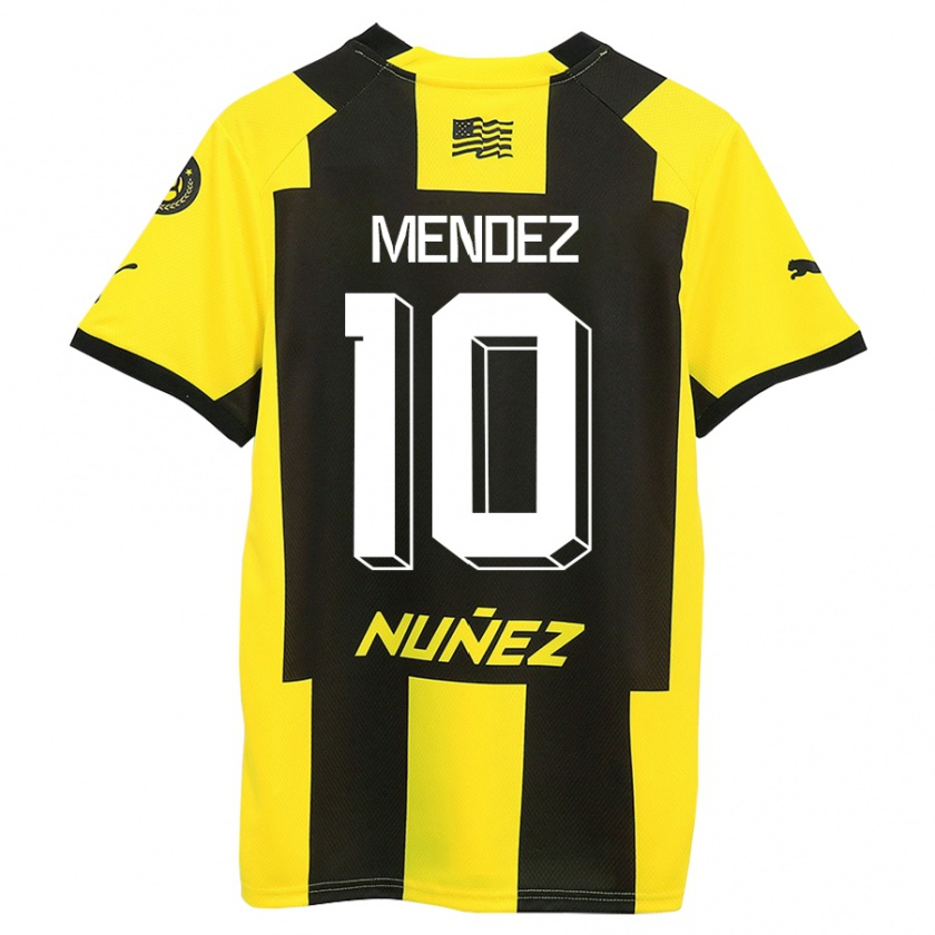 Kandiny Férfi Kevin Méndez #10 Sárga Fekete Hazai Jersey 2023/24 Mez Póló Ing