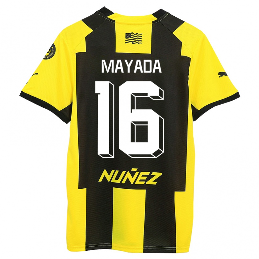 Kandiny Férfi Camilo Mayada #16 Sárga Fekete Hazai Jersey 2023/24 Mez Póló Ing