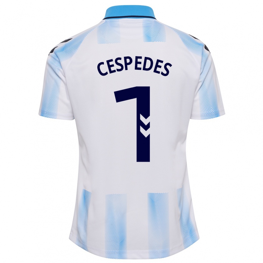 Kandiny Férfi Andrés Céspedes #1 Fehér Kék Hazai Jersey 2023/24 Mez Póló Ing