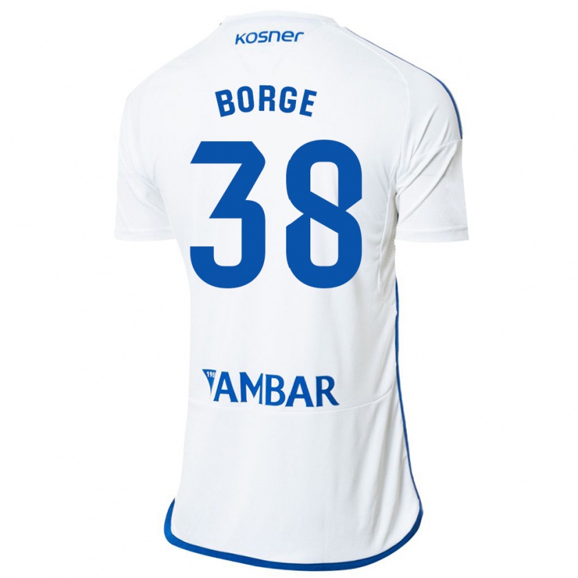 Kandiny Férfi Andrés Borge #38 Fehér Hazai Jersey 2023/24 Mez Póló Ing