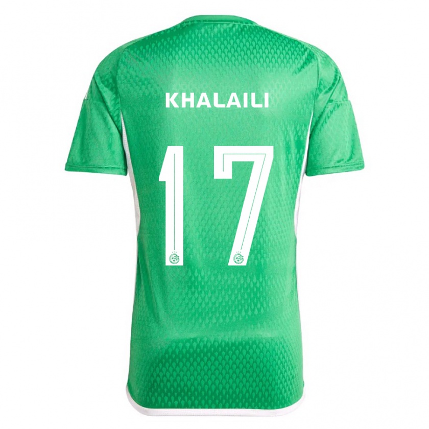 Kandiny Férfi Iyad Khalaili #17 Fehér Kék Hazai Jersey 2023/24 Mez Póló Ing