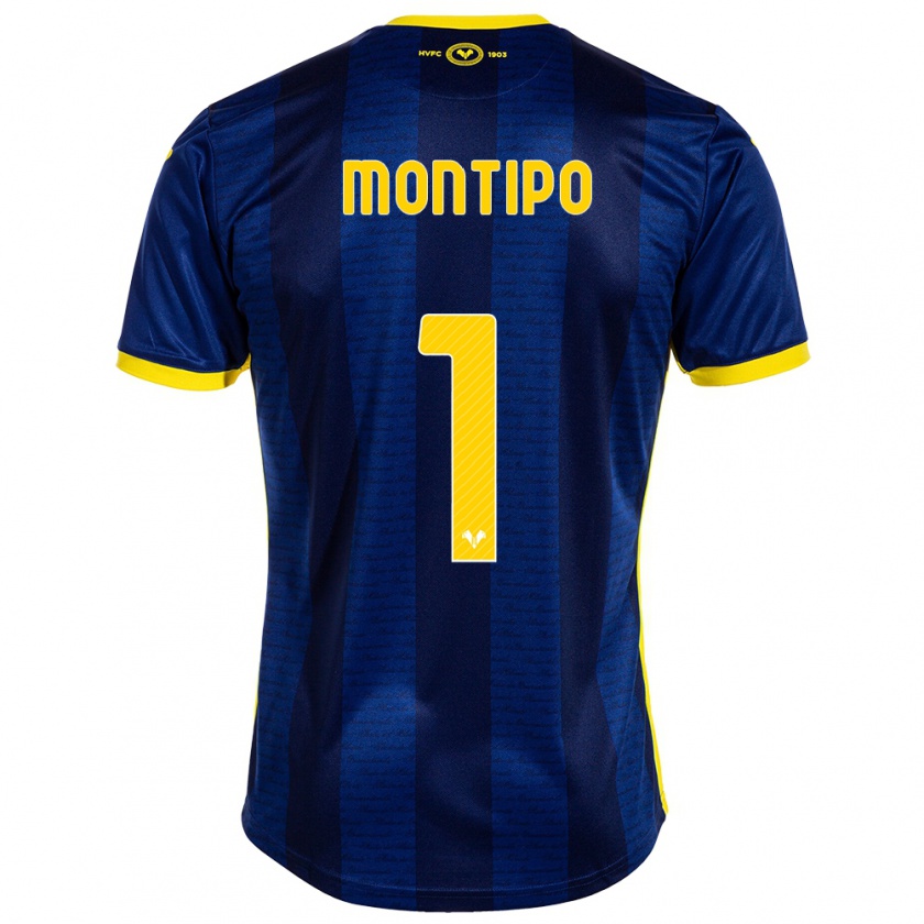 Kandiny Férfi Lorenzo Montipò #1 Haditengerészet Hazai Jersey 2023/24 Mez Póló Ing