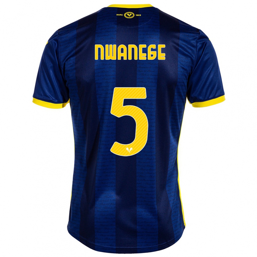 Kandiny Férfi Karlson Nwanege #5 Haditengerészet Hazai Jersey 2023/24 Mez Póló Ing