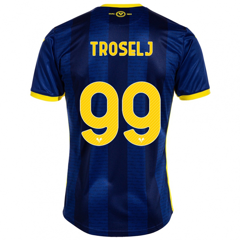 Kandiny Férfi Ethan Troselj #99 Haditengerészet Hazai Jersey 2023/24 Mez Póló Ing