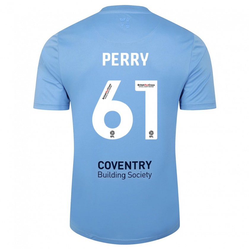 Kandiny Férfi Callum Perry #61 Égszínkék Hazai Jersey 2023/24 Mez Póló Ing