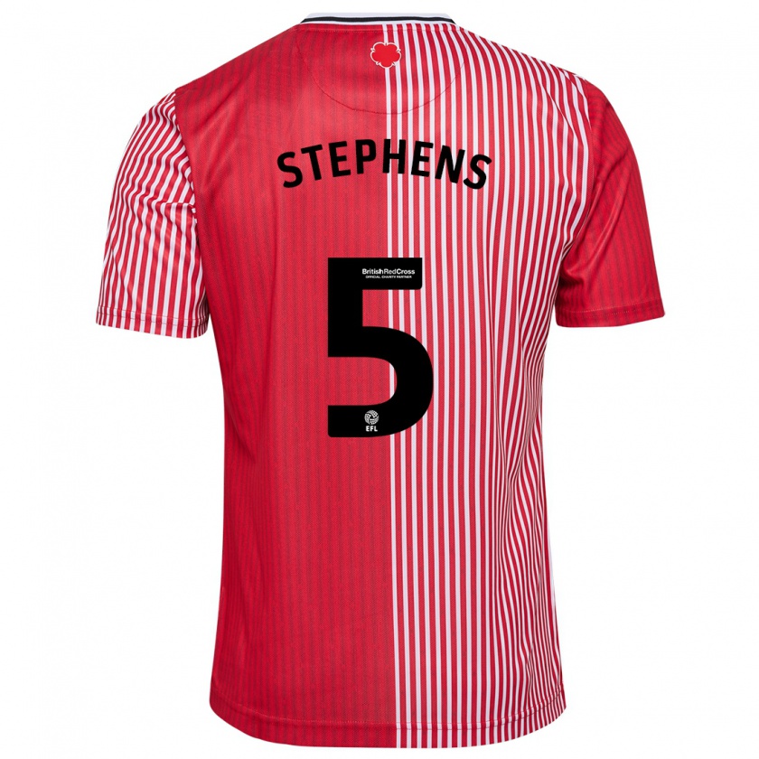 Kandiny Férfi Jack Stephens #5 Piros Hazai Jersey 2023/24 Mez Póló Ing