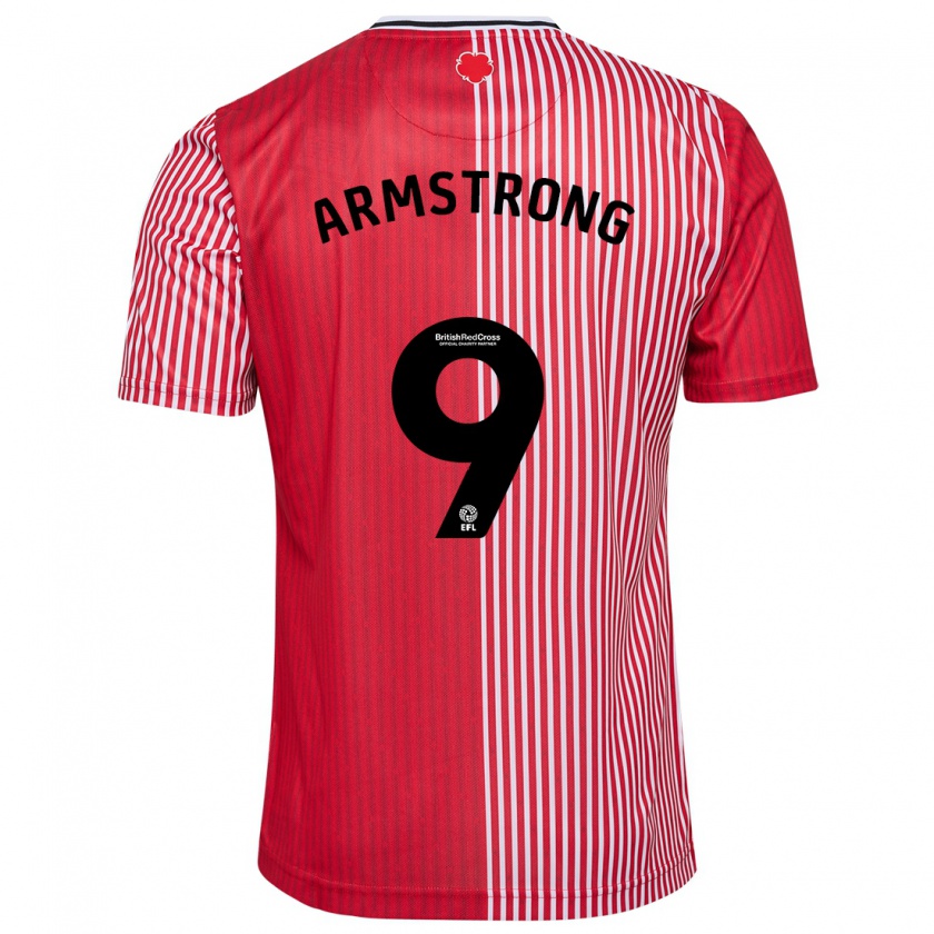 Kandiny Férfi Adam Armstrong #9 Piros Hazai Jersey 2023/24 Mez Póló Ing