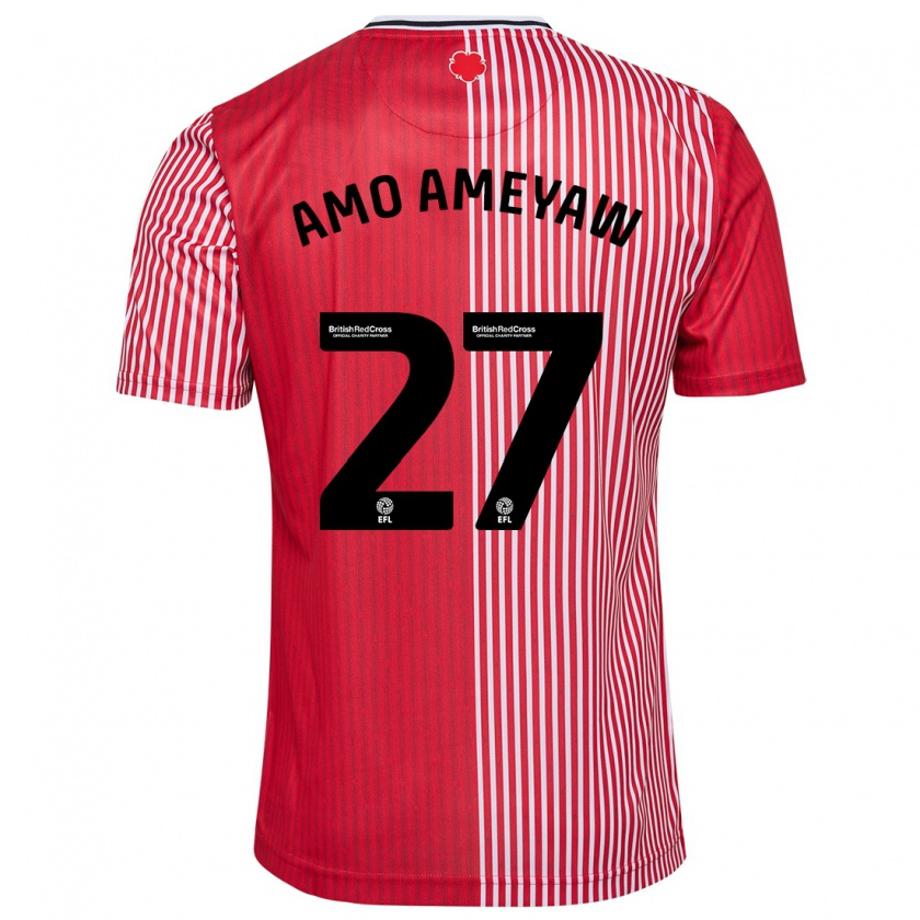 Kandiny Férfi Samuel Amo-Ameyaw #27 Piros Hazai Jersey 2023/24 Mez Póló Ing