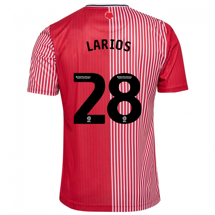 Kandiny Férfi Juan Larios #28 Piros Hazai Jersey 2023/24 Mez Póló Ing