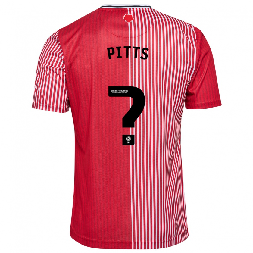 Kandiny Férfi Josh Pitts #0 Piros Hazai Jersey 2023/24 Mez Póló Ing