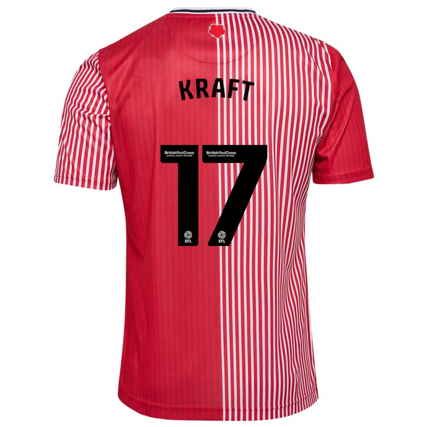 Kandiny Férfi Emily Kraft #17 Piros Hazai Jersey 2023/24 Mez Póló Ing