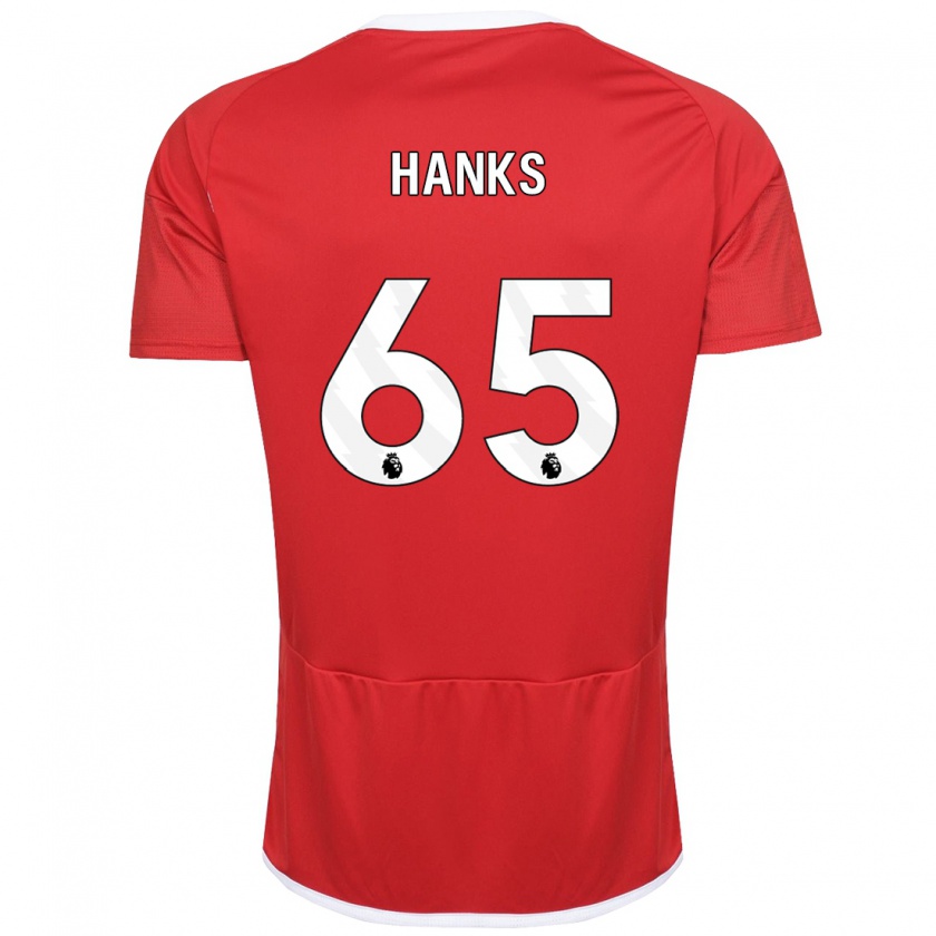 Kandiny Férfi Justin Hanks #65 Piros Hazai Jersey 2023/24 Mez Póló Ing