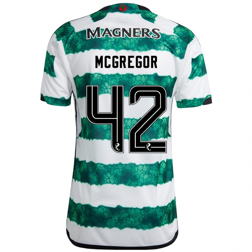 Kandiny Férfi Callum Mcgregor #42 Zöld Hazai Jersey 2023/24 Mez Póló Ing