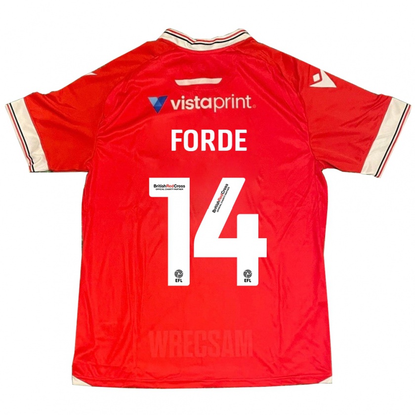 Kandiny Férfi Anthony Forde #14 Piros Hazai Jersey 2023/24 Mez Póló Ing