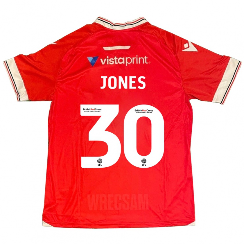 Kandiny Férfi James Jones #30 Piros Hazai Jersey 2023/24 Mez Póló Ing