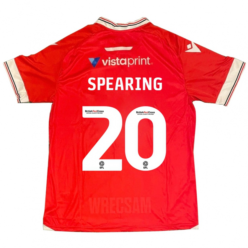 Kandiny Férfi Natasha Spearing #20 Piros Hazai Jersey 2023/24 Mez Póló Ing