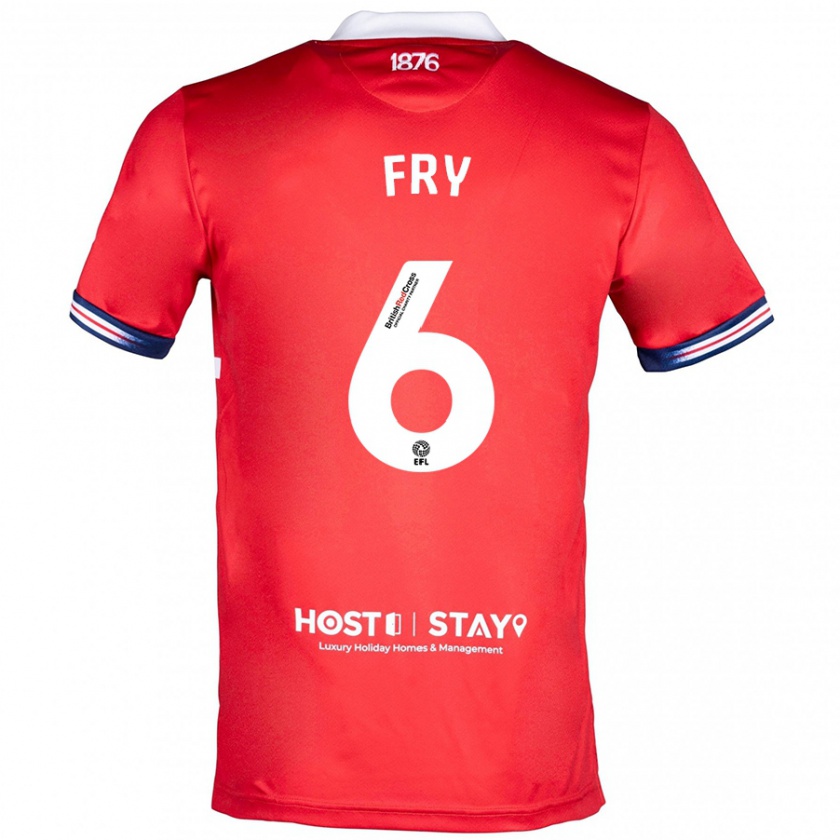 Kandiny Férfi Dael Fry #6 Piros Hazai Jersey 2023/24 Mez Póló Ing