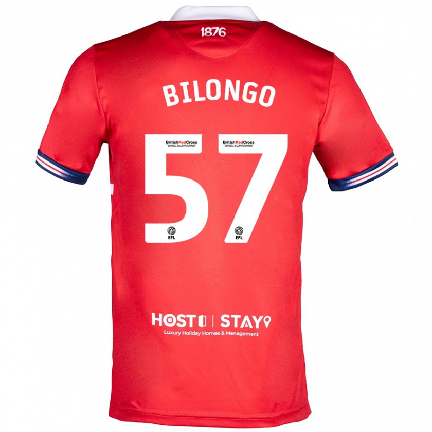 Kandiny Férfi Bryant Bilongo #57 Piros Hazai Jersey 2023/24 Mez Póló Ing